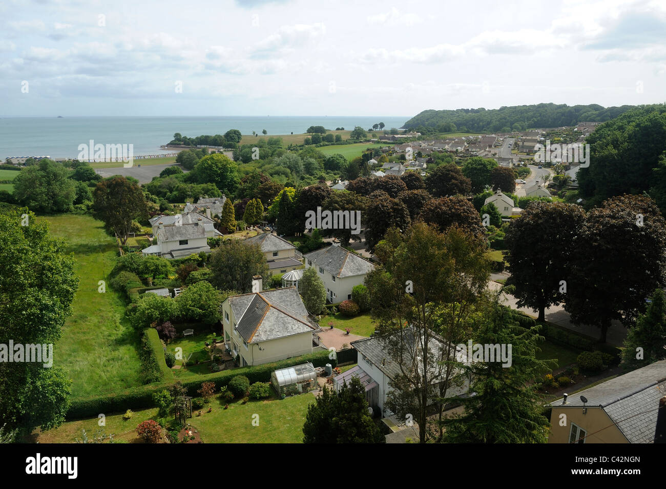 coastal property devon england uk Stock Photo Alamy
