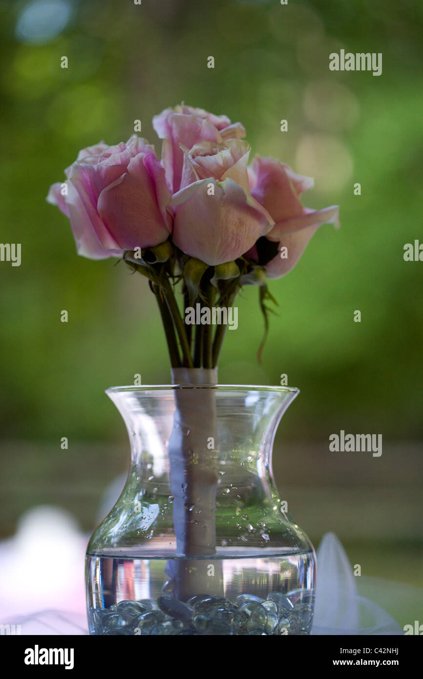 Bouquet of Pink Roses Stock Photo - Alamy