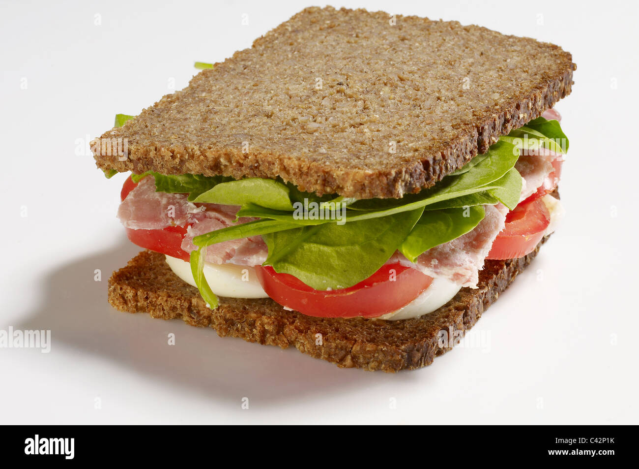 Rye bread sandwich Stock Photo