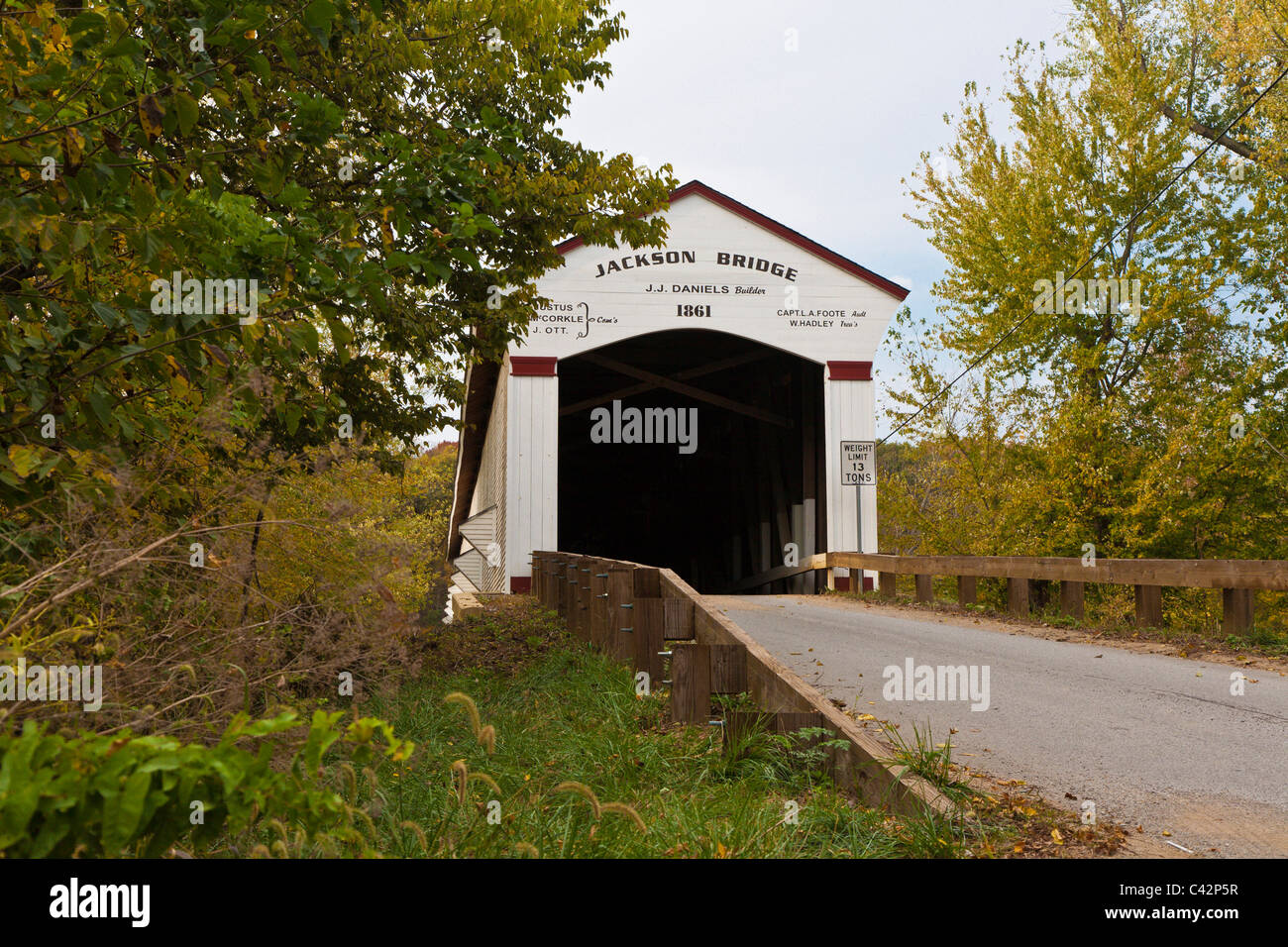 Jackson Covered Bridge, also known as Rockport Bridge and Wright's Mill