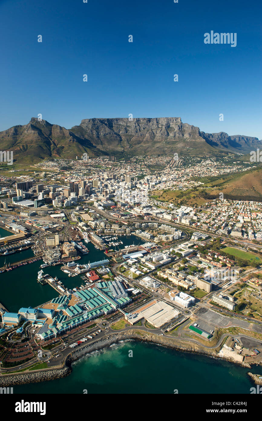 Aerial view of the city of Cape Town, South Africa. Stock Photo