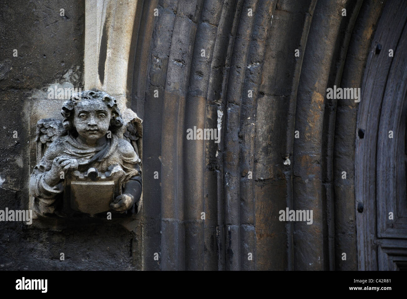 A unknown statue, Oxford Stock Photo
