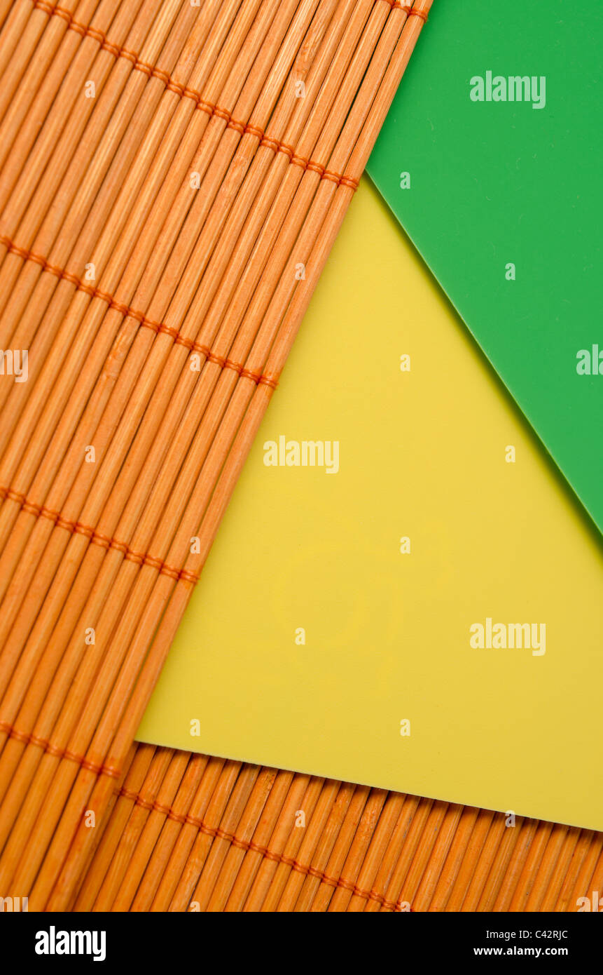 Bamboo and plastic mats, abstract background Stock Photo - Alamy