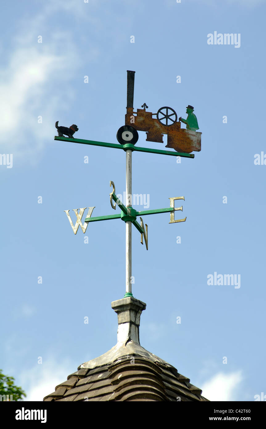 Weather vane at Wicksteed Park, Kettering, Northamptonshire, England, UK Stock Photo