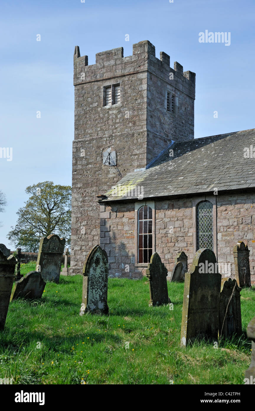 West tower, Church of Saint Michael. Skelton, Cumbria, England, United