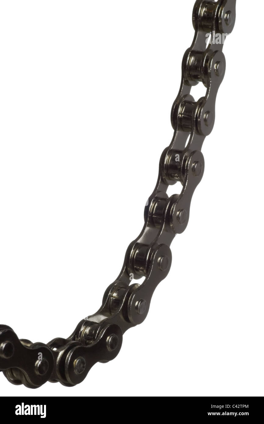 Bicycle chain isolated on white background Stock Photo