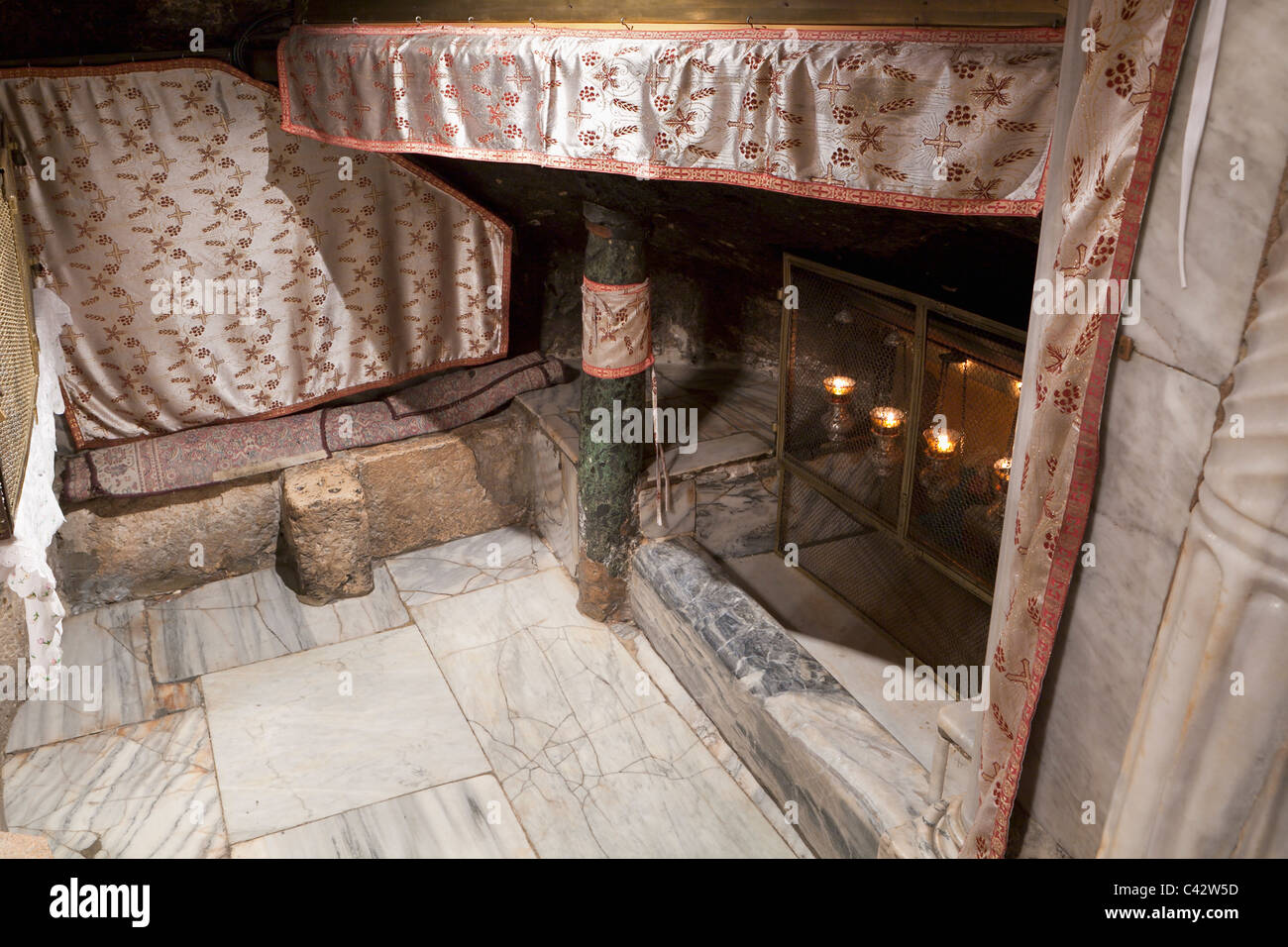 Bethlehem, the Chapel of the Manger at the Church of the Nativity Stock
