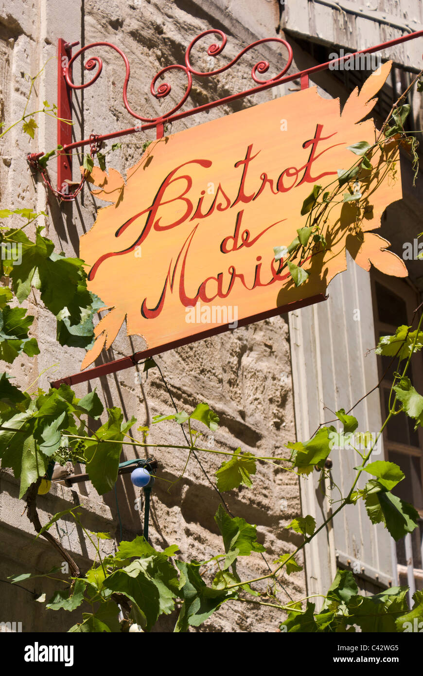 Le Bistrot de Marie, restaurant in Saint-Rémy-de-Provence Stock Photo
