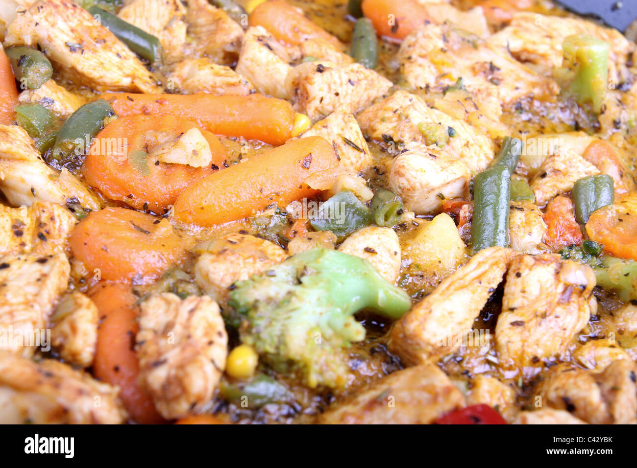 Chinese dish with chicken and vegetables Stock Photo Alamy