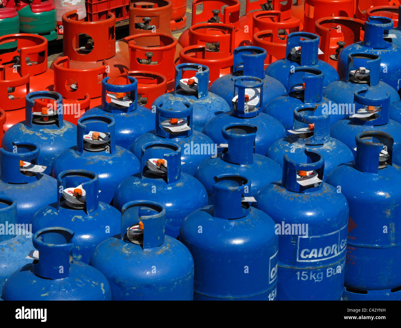Calor gas cylinders Stock Photo