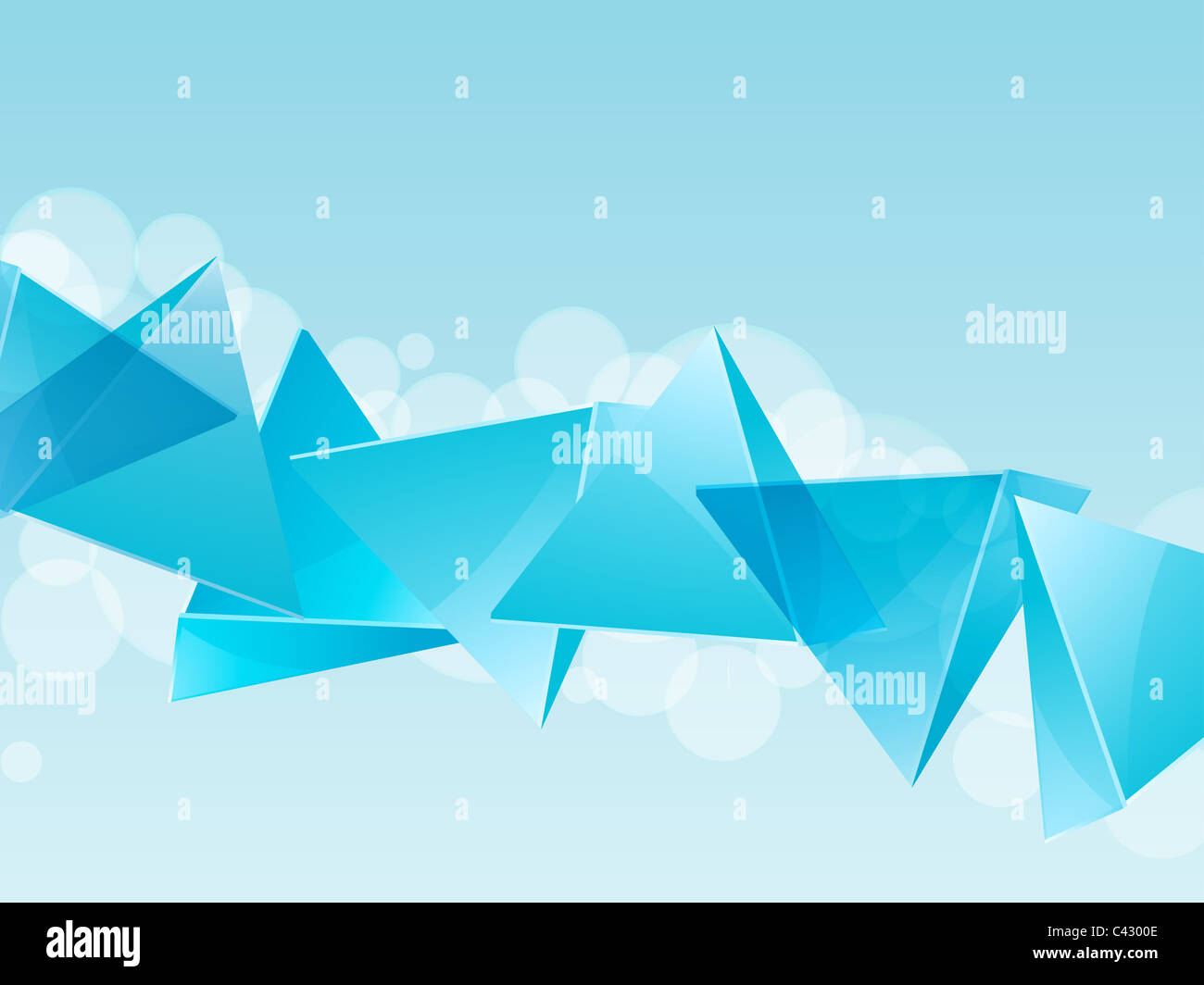 3d glass pyramids on an blue landscape background Stock Photo - Alamy
