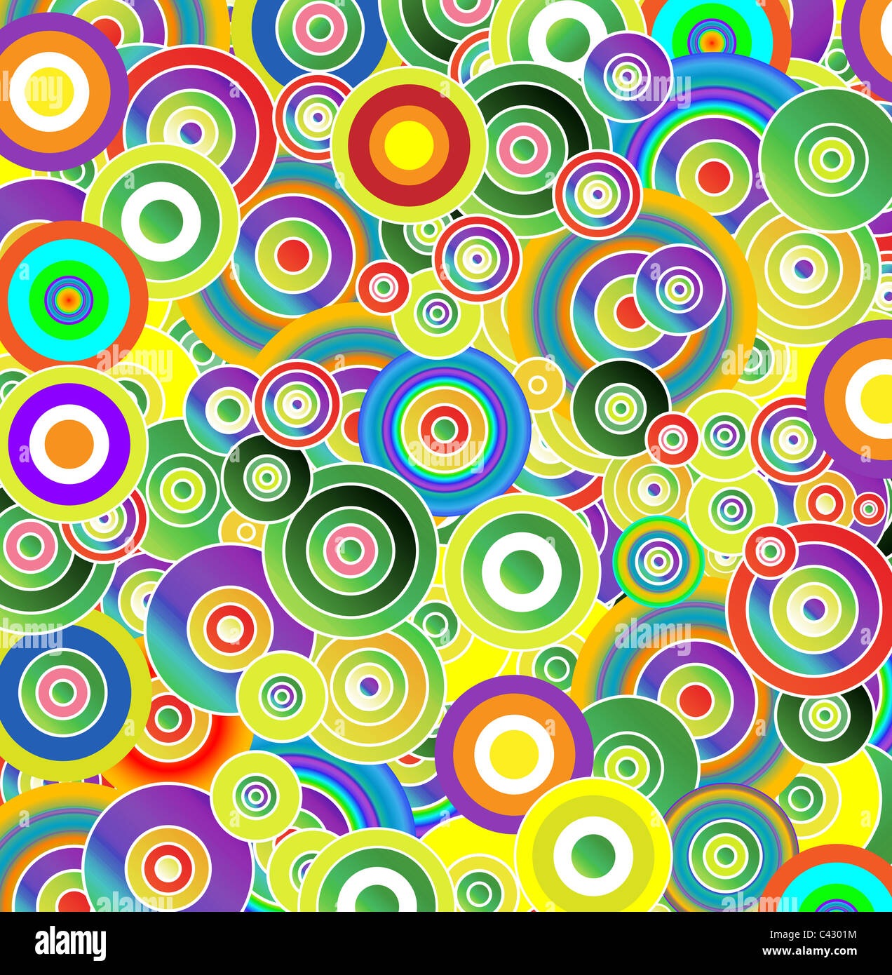 Vibrant Background Of Colorful Circles Stock Photo