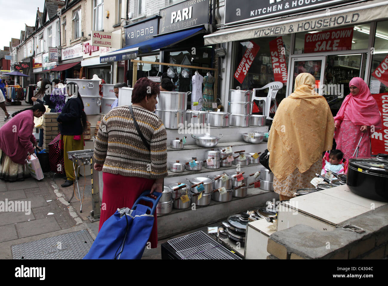 Shops in Ealing Road, Wembley, an area with a high ethnic population
