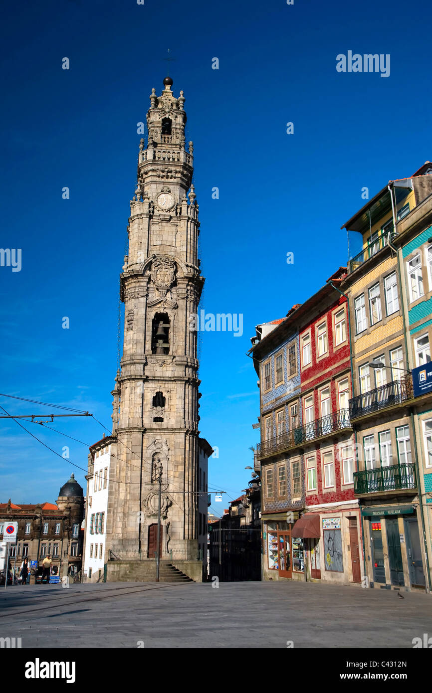 Clérigos Tower, Porto Old Town (UNESCO World Heritage), Portugal Stock Photo