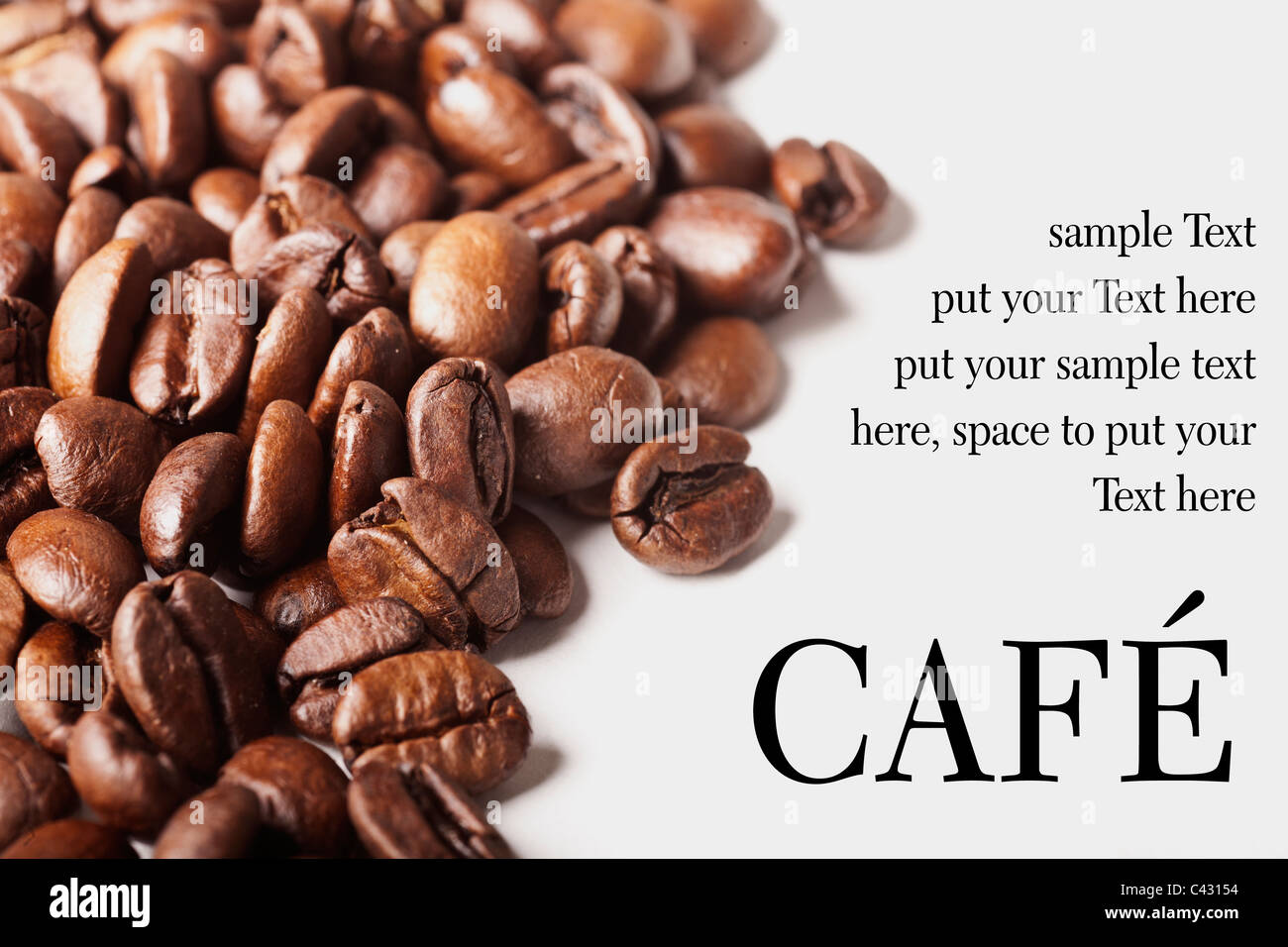 Coffe beans on white background Stock Photo
