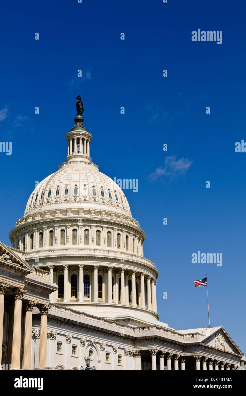 WASHINGTON DC, USA - Northeast face of the US Capitol Building against ...