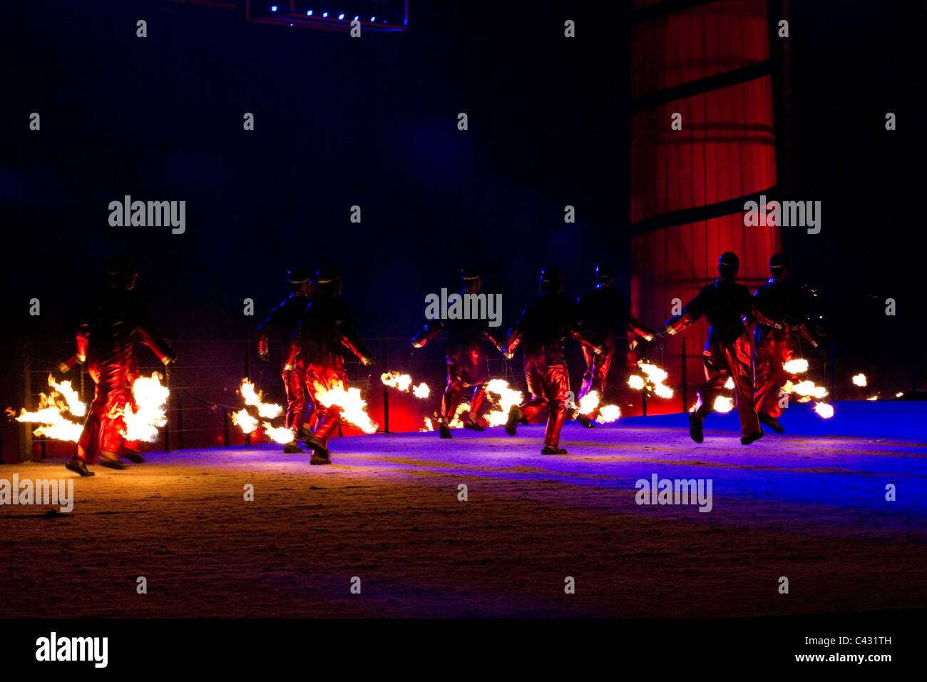 Fire Playing Video Fire Performers in action during the segment