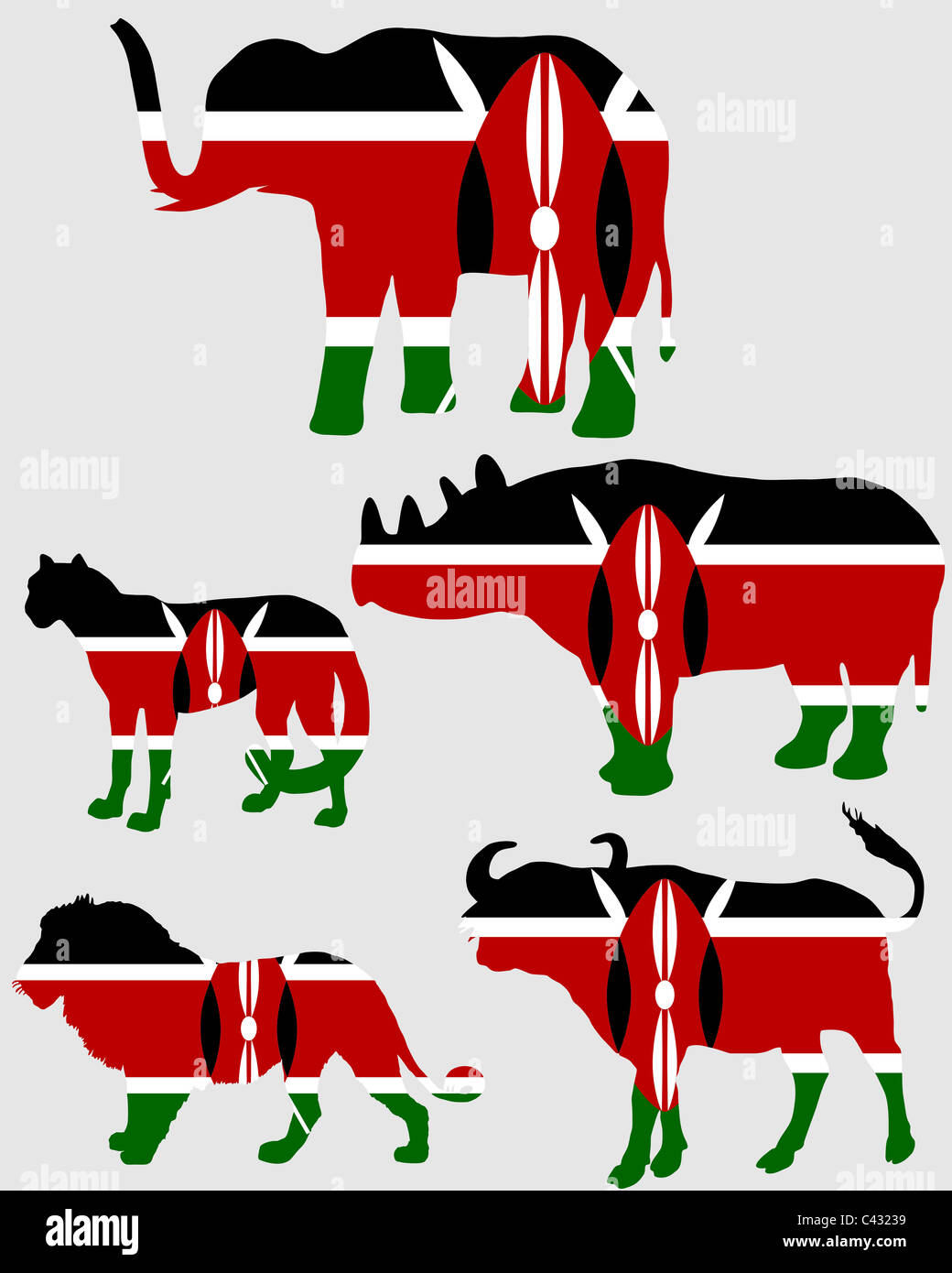 Big Five Kenya Stock Photo Alamy
