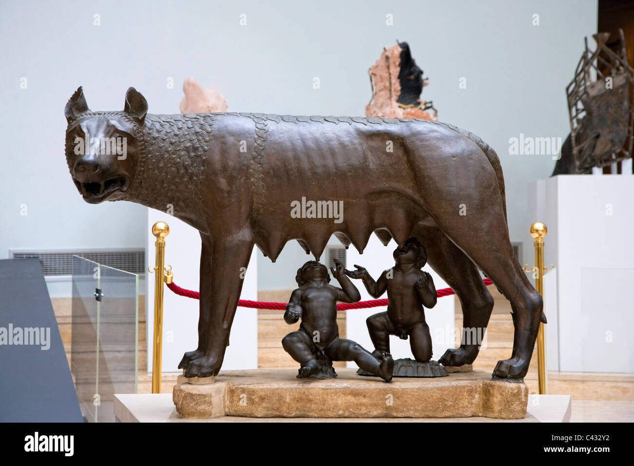 Capitoline Wolf, Capitoline Museums, Rome, Italy Stock Photo