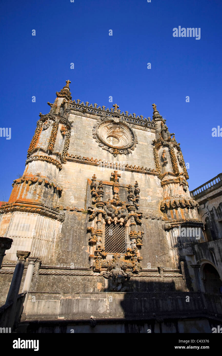 Manueline Window, Convento de Cristo (UNESCO world Heritage), Tomar, Ribatejo, Portugal Stock Photo
