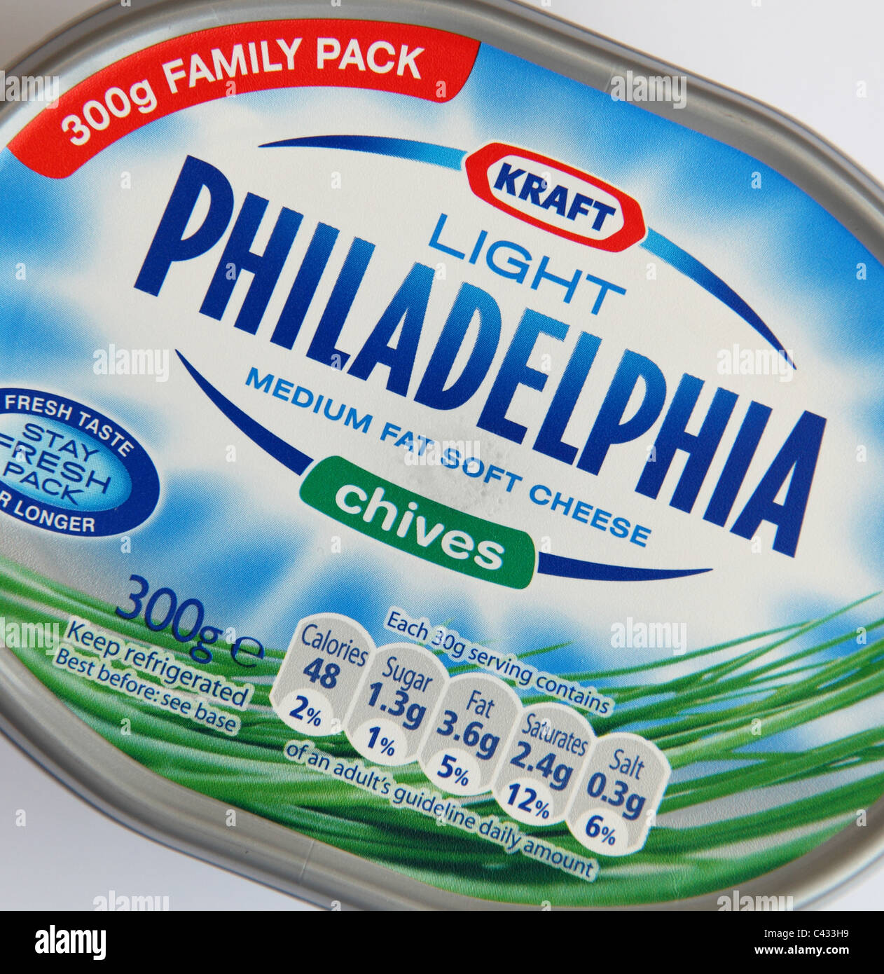 Kraft Philadelphia soft cheese. Stock Photo