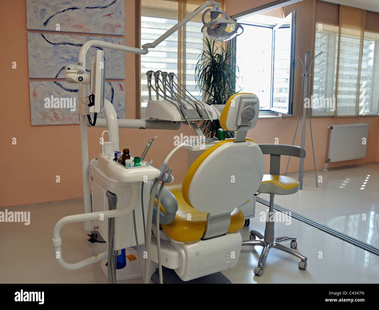 Dentists chair in dental office Stock Photo Alamy