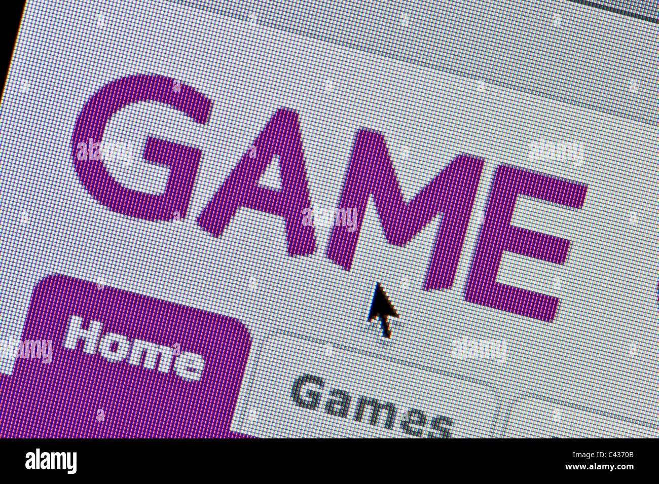 Close up of the Game logo as seen on its website. (Editorial use only: print, TV, e-book and editorial website). Stock Photo