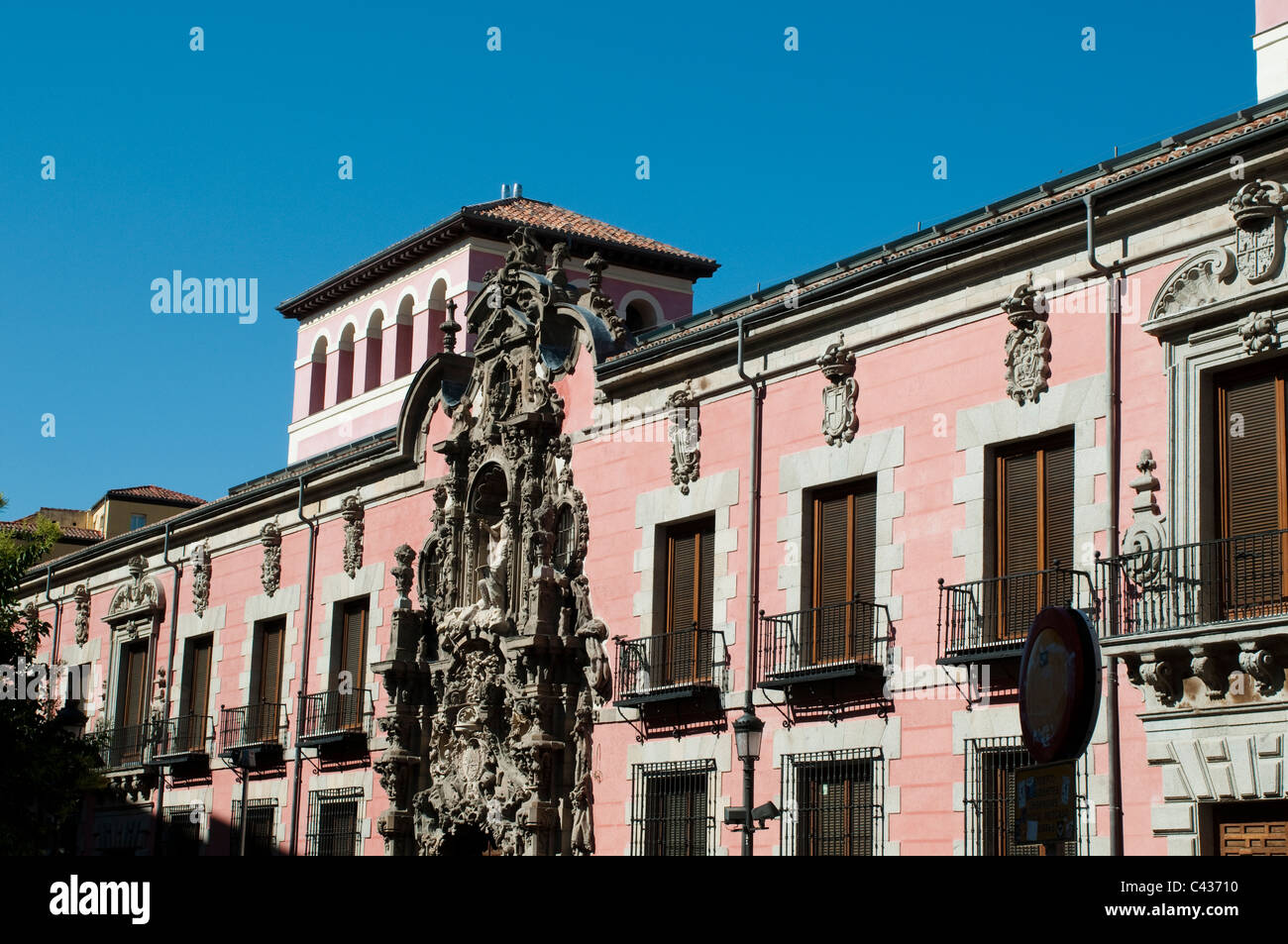 Hospice of San Fernando, which now houses the Municipal Museum and Library, designed by Pedro de Ribera, Madrid, Spain Stock Photo