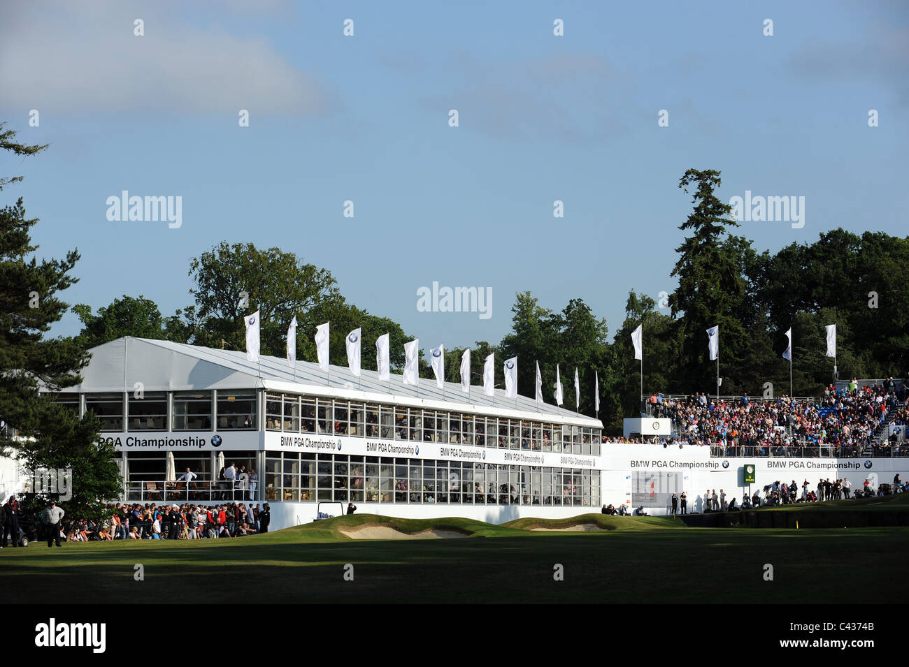 A General View of the Grandstands around the 18th Green during the BMW