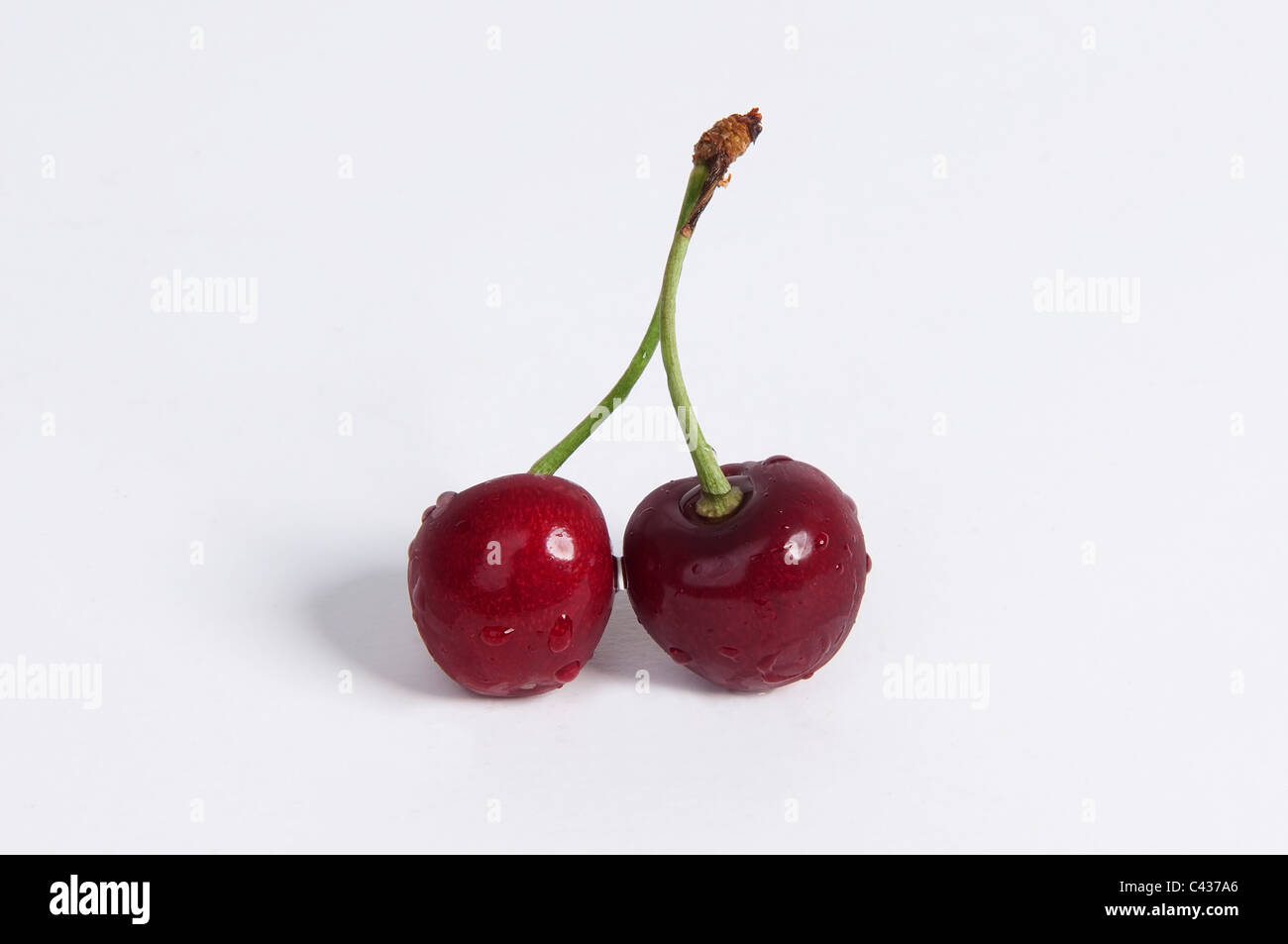 cherries on the dish Stock Photo