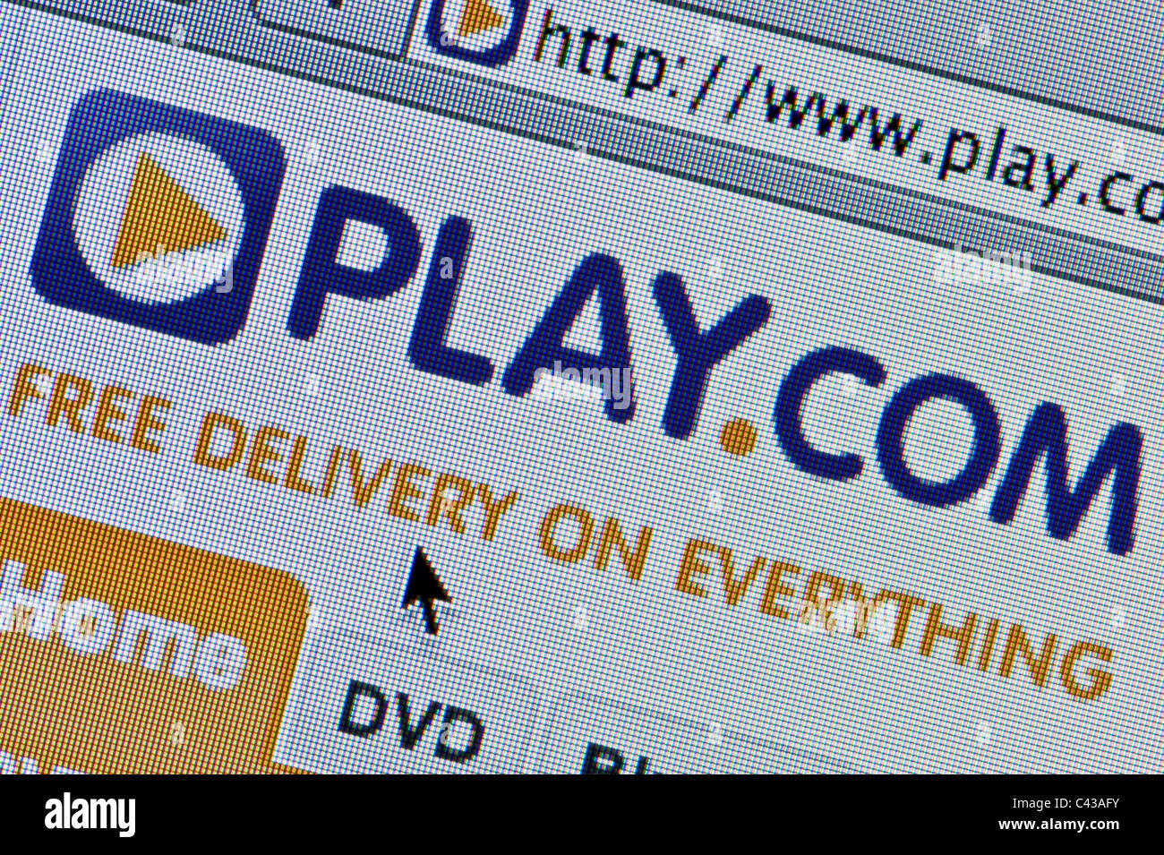 Close up of the Play logo as seen on its website. (Editorial use only: print, TV, e-book and editorial website). Stock Photo