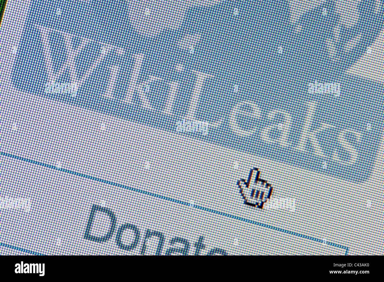 Close up of the WikiLeaks logo as seen on its website. (Editorial use only: print, TV, e-book and editorial website). Stock Photo
