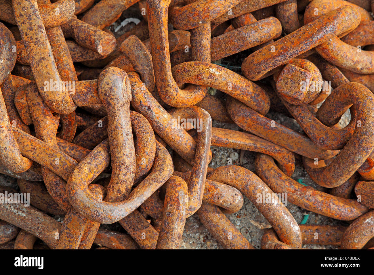 rusty chain Stock Photo