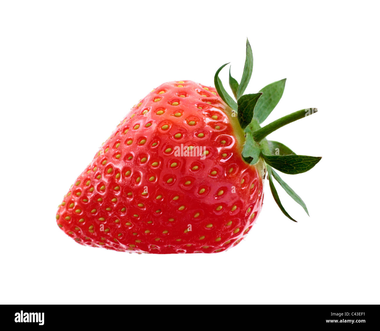 Fresh strawberry close up isolated on a white background Stock Photo ...