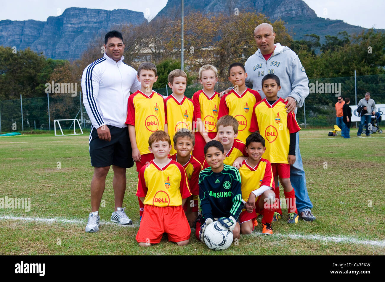 Under 11 A Football team of FC Rygersdal, Cape Town, South Africa Stock Photo