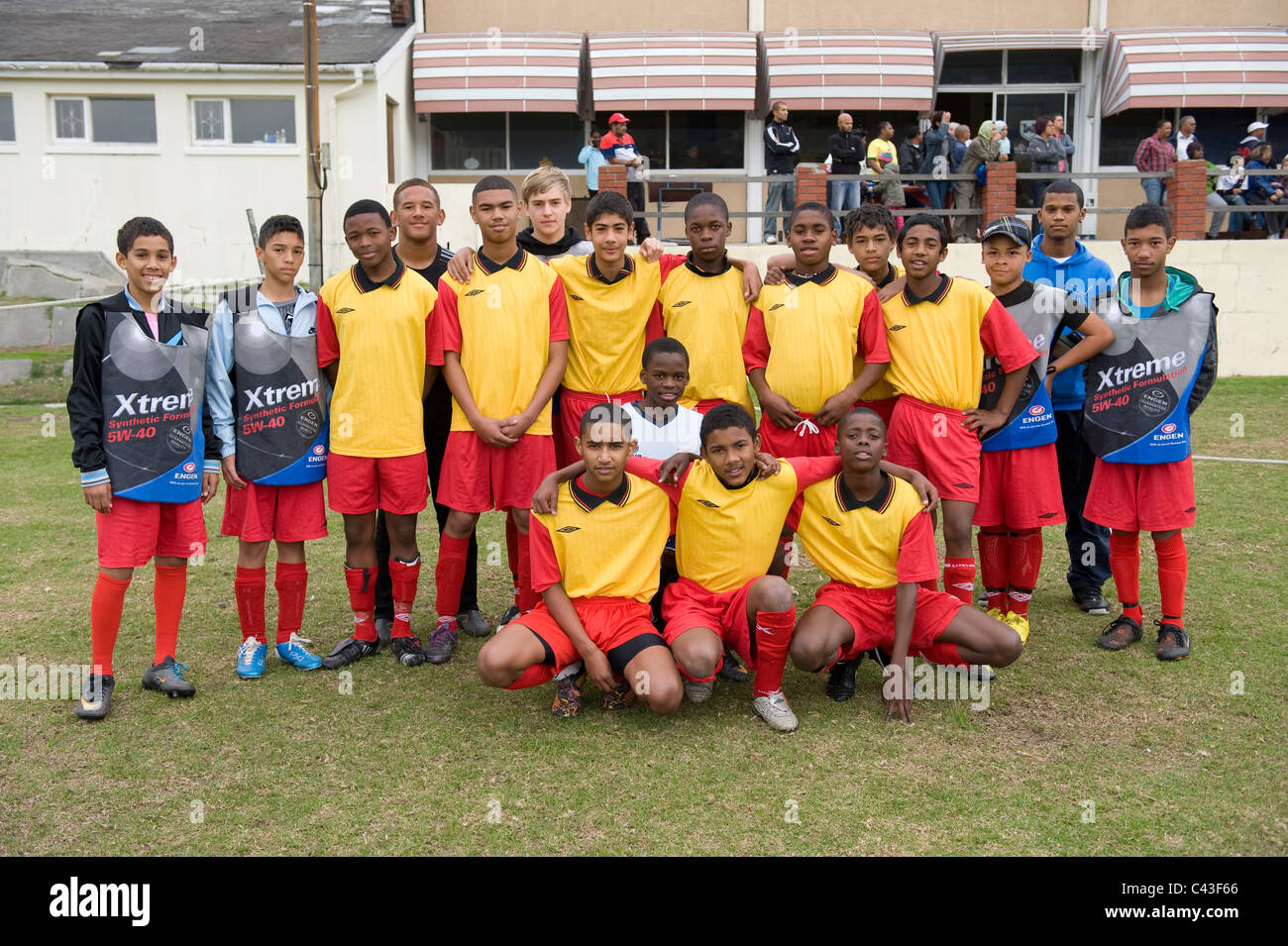 Under 15 A Football team of FC Rygersdal, Cape Town, South Africa Stock Photo