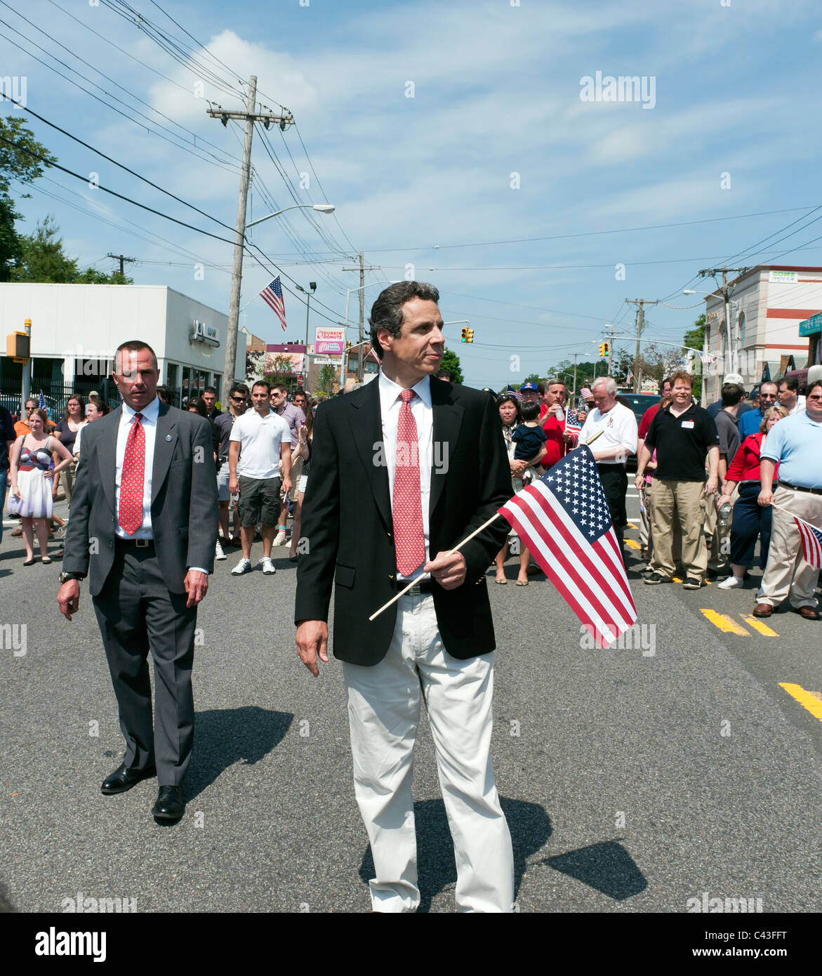 New York Governor Andrew M. Cuomo marching in Little Neck Douglaston