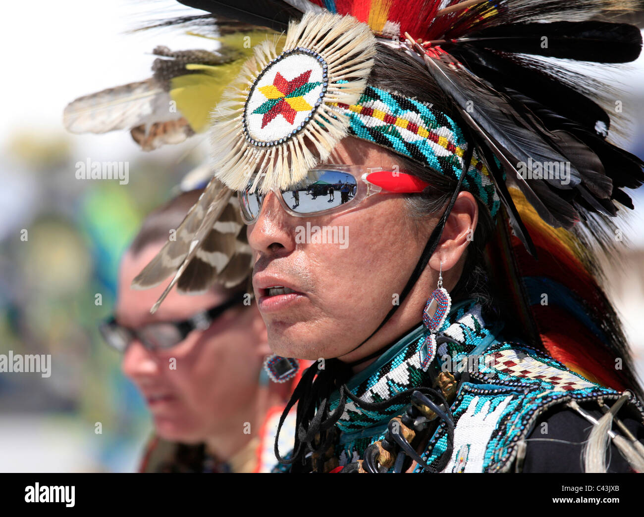 El Paso, Texas, USA - Ysleta del Sur powwow organised by the Tigua Tribe. Stock Photo