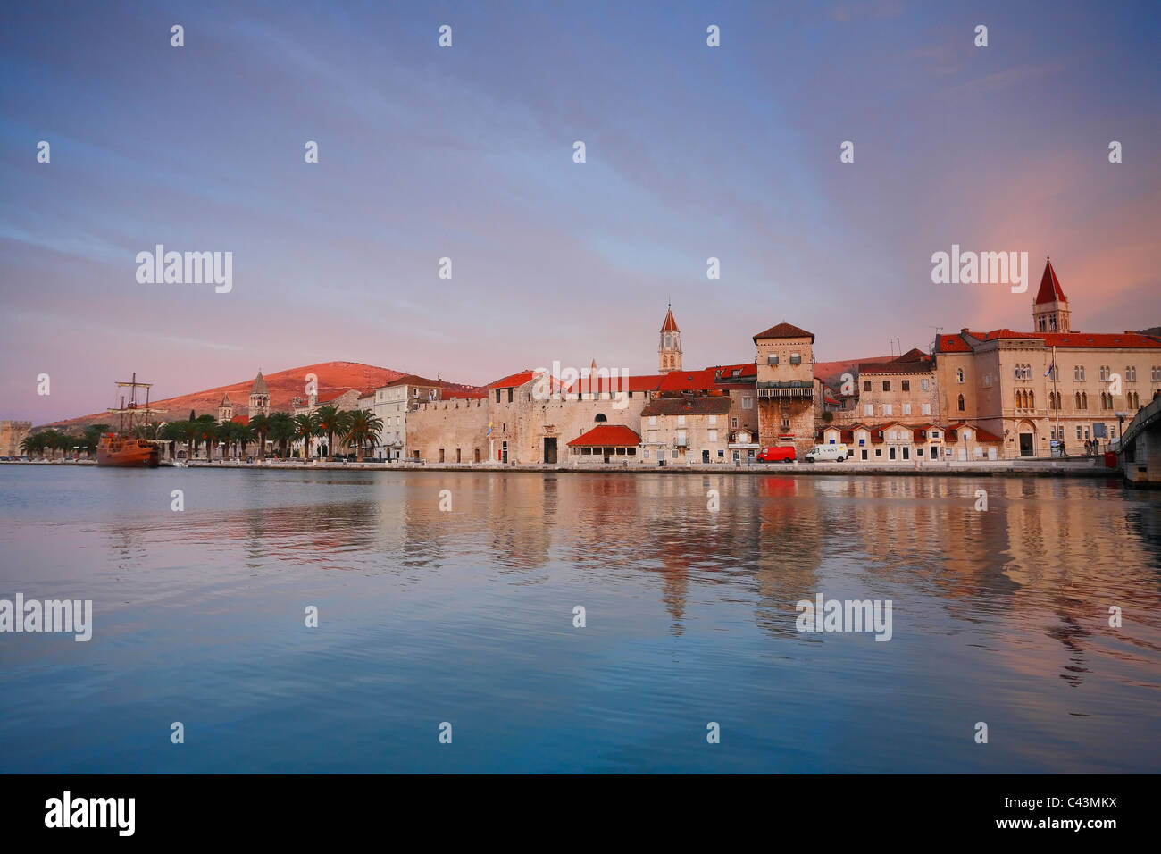 Trogir at sunrise, Croatia Stock Photo