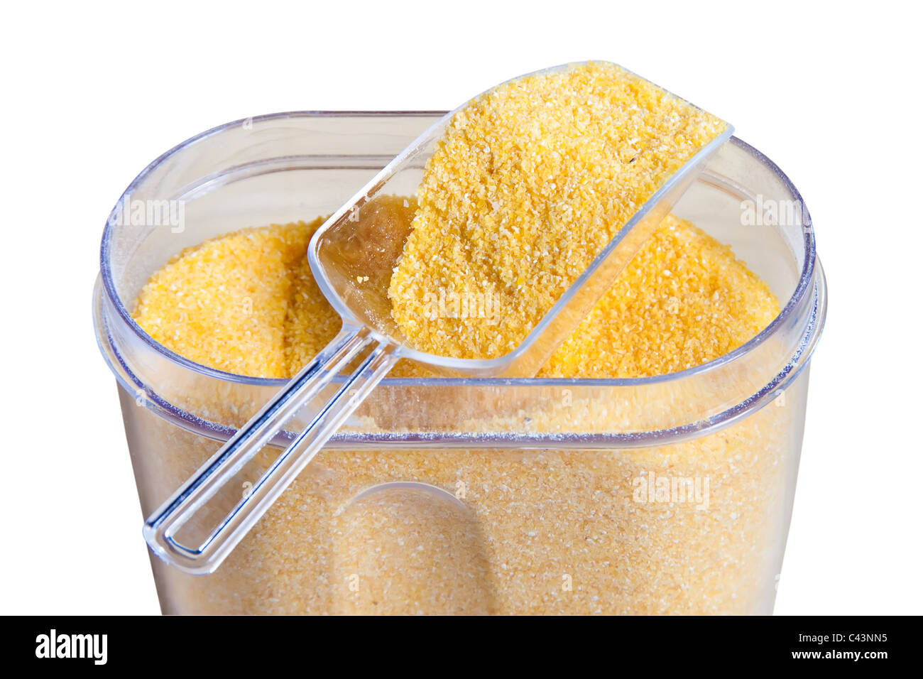 Corn grits isolated on a white background Stock Photo Alamy