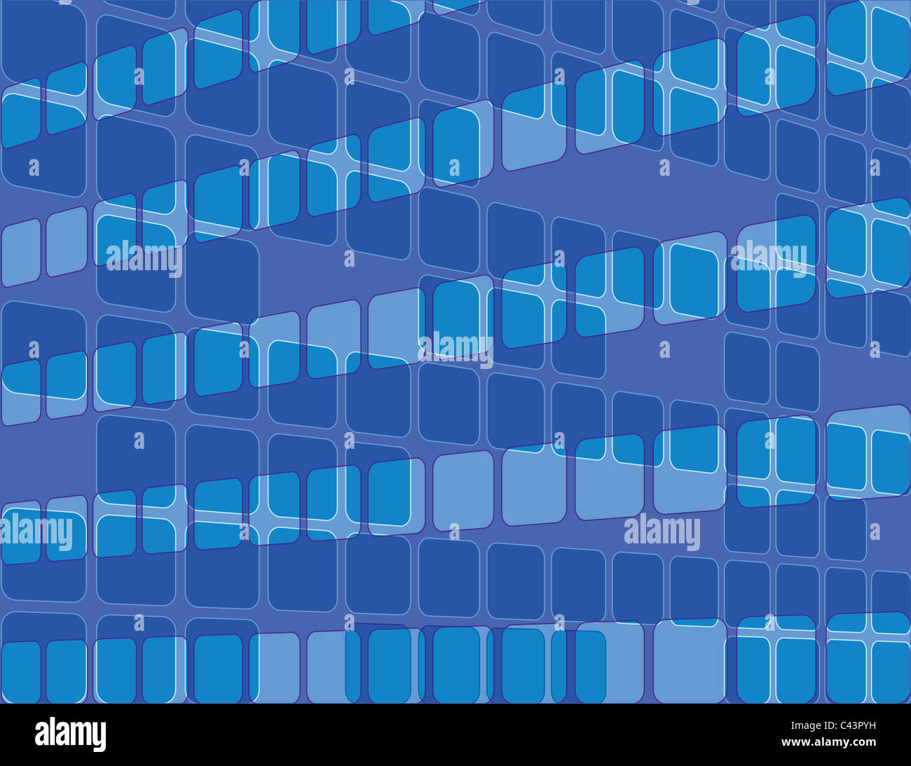 abstract blue color variations glass windows illustration Stock Photo ...
