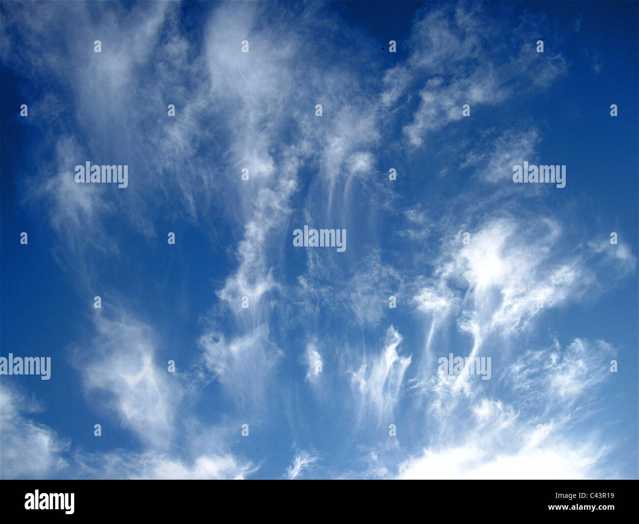 blue, sky, clouds, white, nature Stock Photo