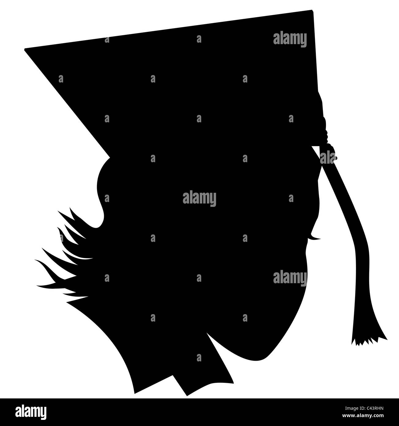 Female graduate silhouette hi-res stock photography and images - Alamy