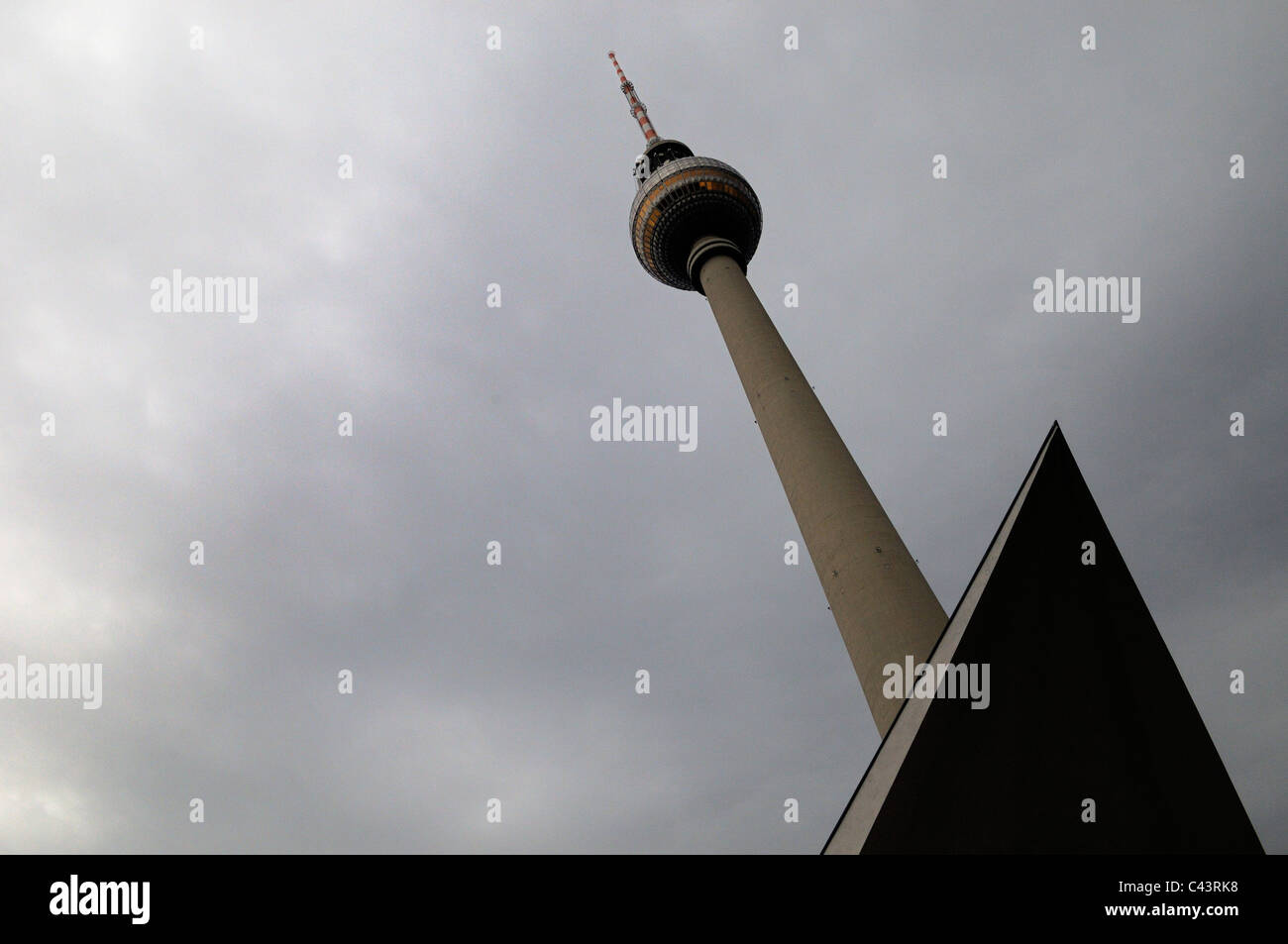 The Fernsehturm Berliner (Television Tower). Berlin, Germany. Stock Photo