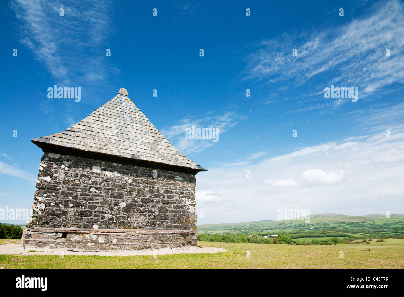 The Pimple, designed by Edward Lutyens, marking the entrance to an underground reservoir at Whitchurch, Tavistock in Devon, UK Stock Photo