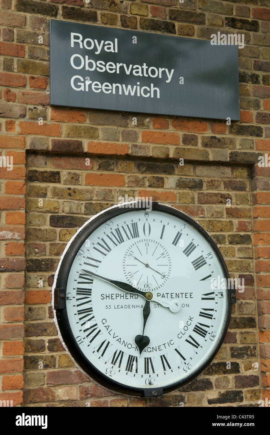 The Royal Observatory Greenwich Clock Stock Photo