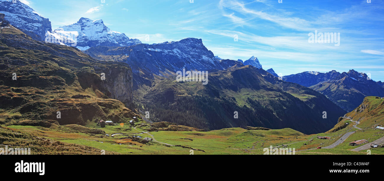 Travel, Nature, Geography, Europe, Switzerland, Uri, Schachen, Valley, Swiss Alps, Mountain, Tree, Landscape, Tranquil, Rural, I Stock Photo