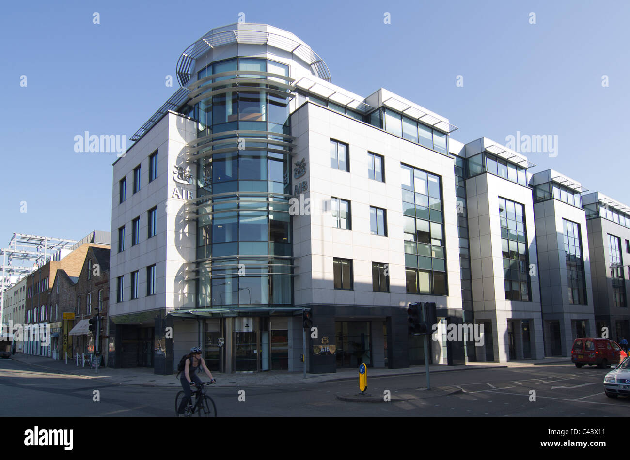 The Allied irish Bank building in St Helier, Jersey, Channel Islands Stock Photo