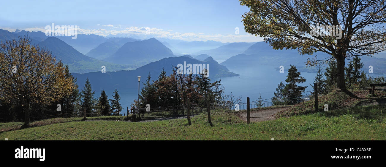 Travel, Nature, Geography, Tranquil, Landscape, Scenic, Europe, Switzerland, Lake, Lucerne, Rigi, Mountain, Outdoor, No People, Stock Photo