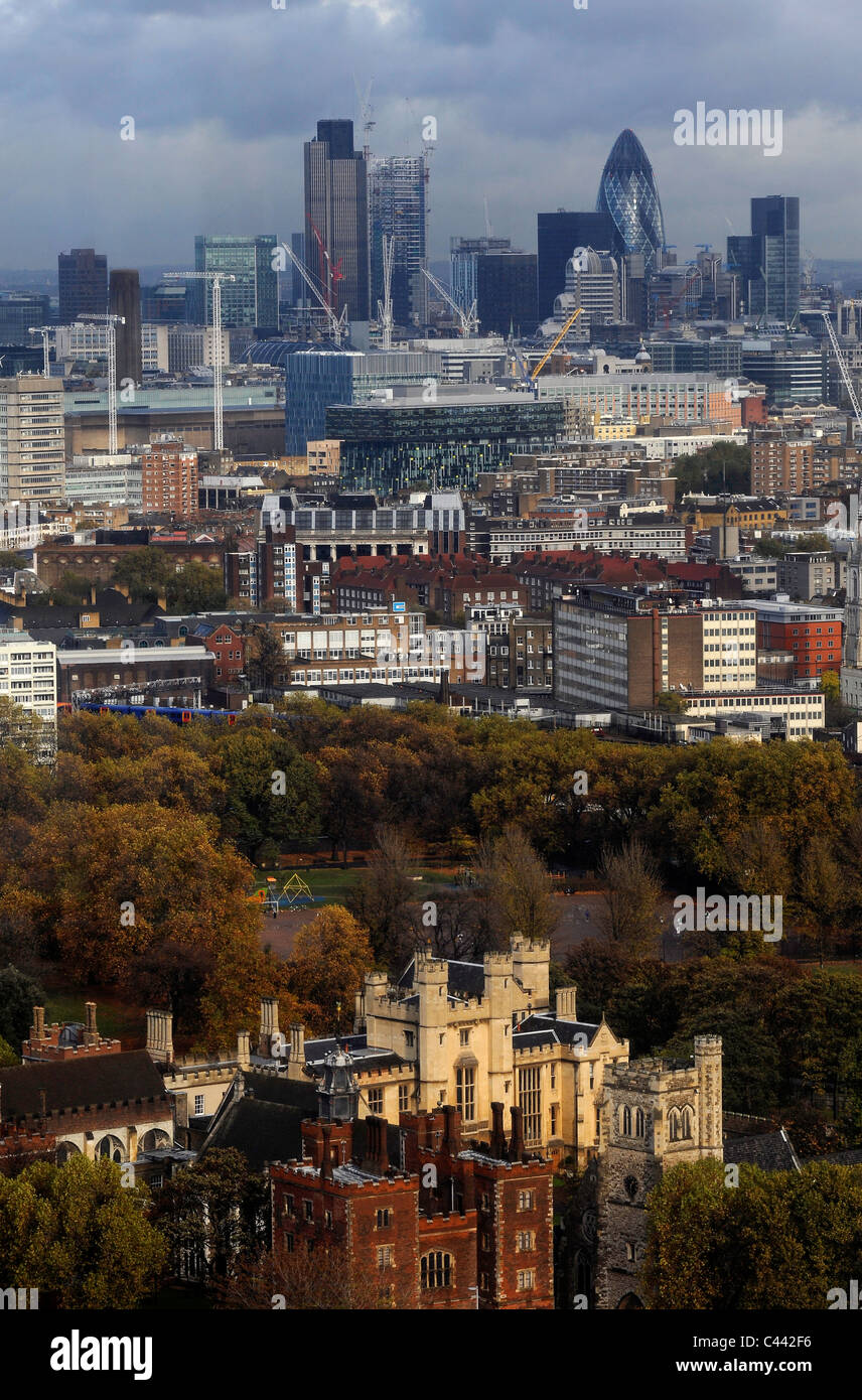 A view of London's rooftops towards The City Stock Photo